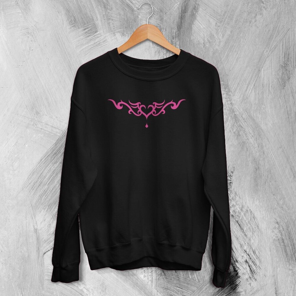 Y2K Sweatshirt Heart Tattoo Sweater Aesthetic Girly Gift for Girl 17